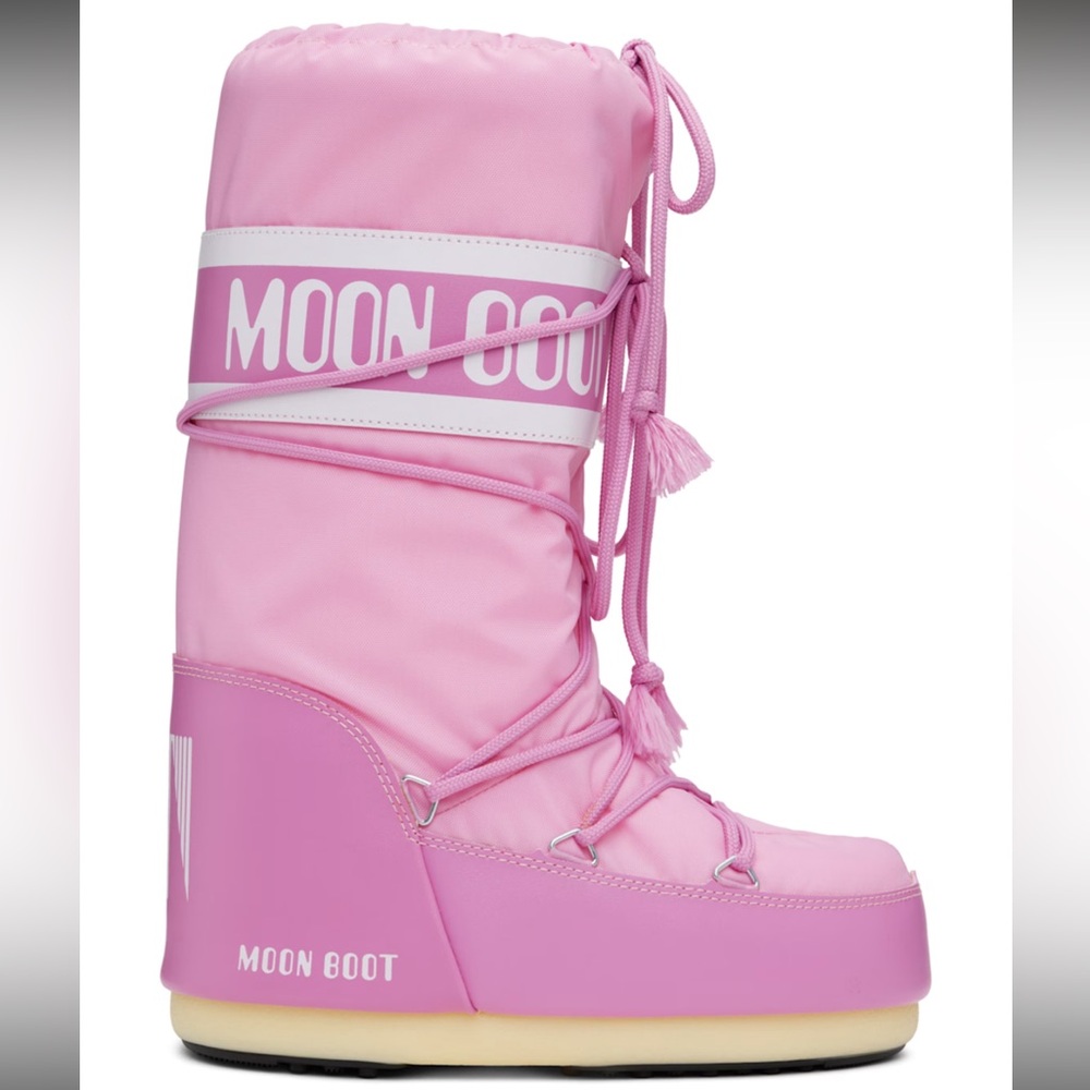 Moon Boot PINK ICON NYLON BOOTS sz 39/41 8 - 9.5